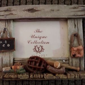 Play Ball Catcher's Mask Frame Holds 3-1/2" X 2-1/2" Photo Brown/Multi